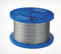 Крепление рекламной продукции, Тросы цепочки карабины, Трос стальной WIRE диаметр-1 мм